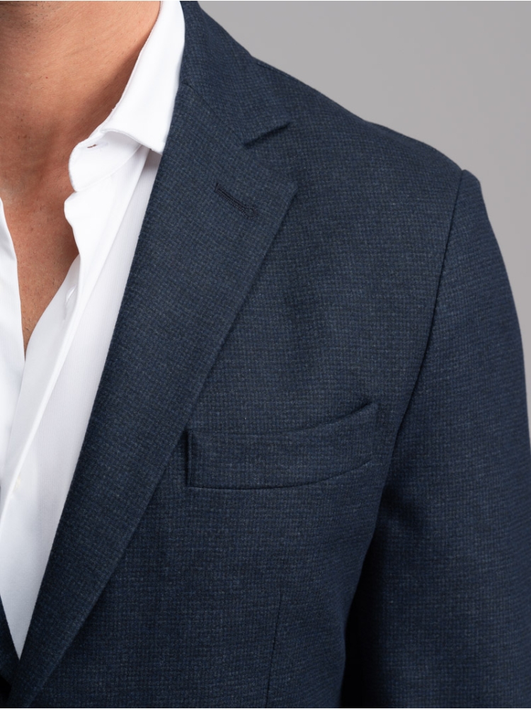 Chaqueta Príncipe de Gales de hombre en jersey azul