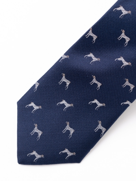 Corbata de caballero de seda con estampado de perritos