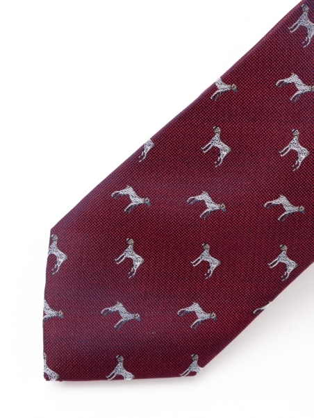 Corbata de caballero de seda con estampado de perritos