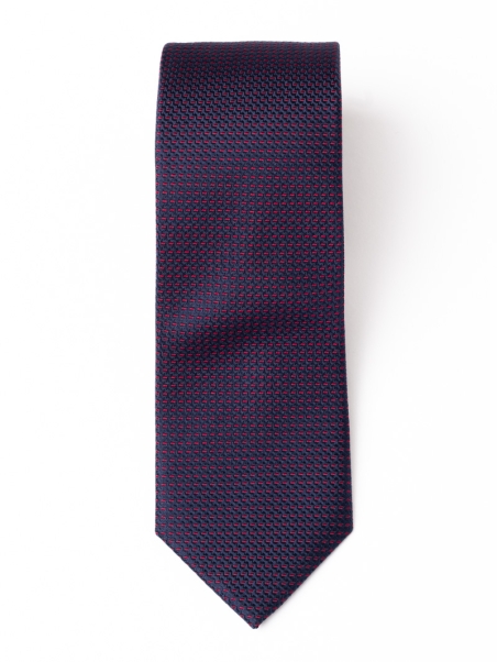 Corbata de caballero de seda con estampado bicolor