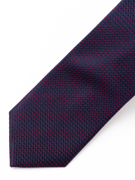 Corbata de caballero de seda con estampado bicolor 2