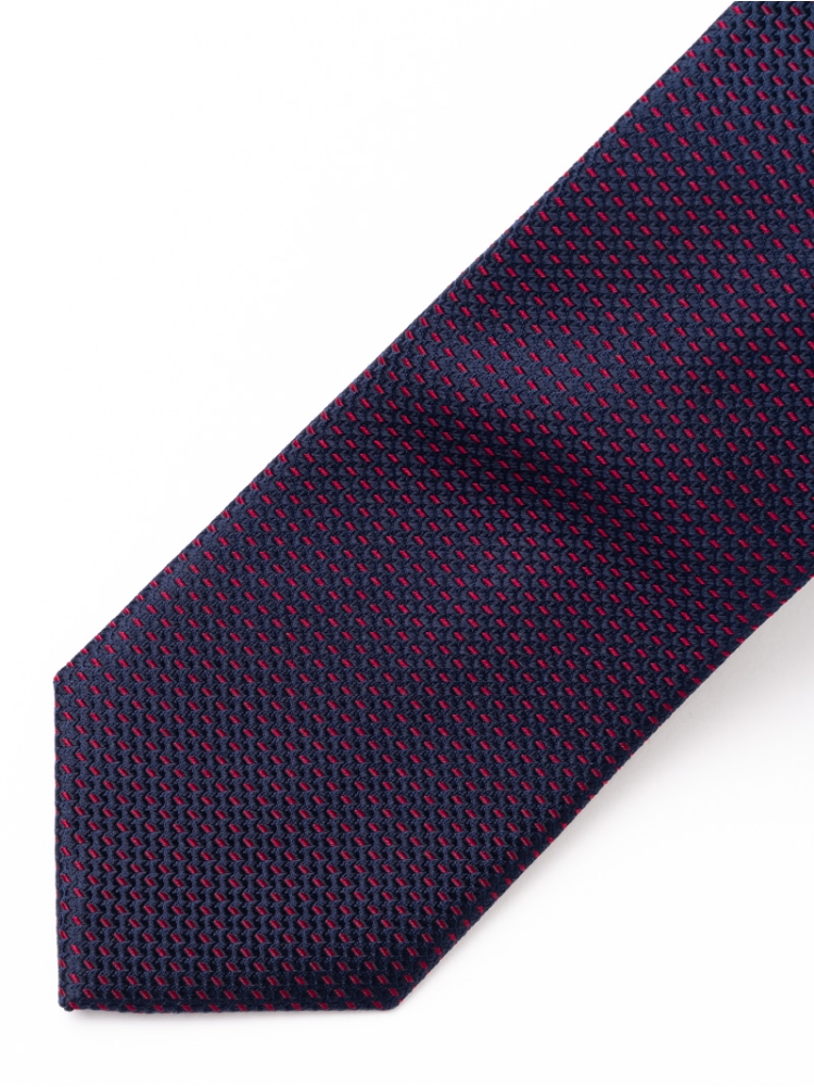 Corbata de caballero de seda con estampado bicolor