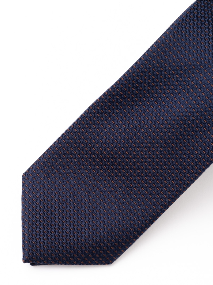 Corbata de caballero de seda con estampado bicolor