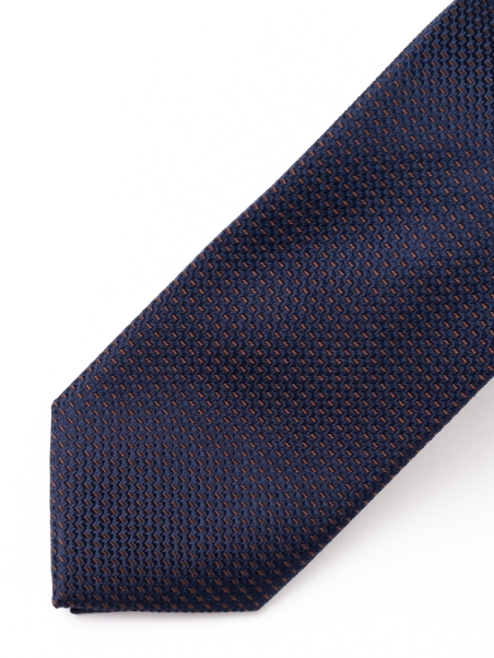 Corbata de caballero de seda con estampado bicolor