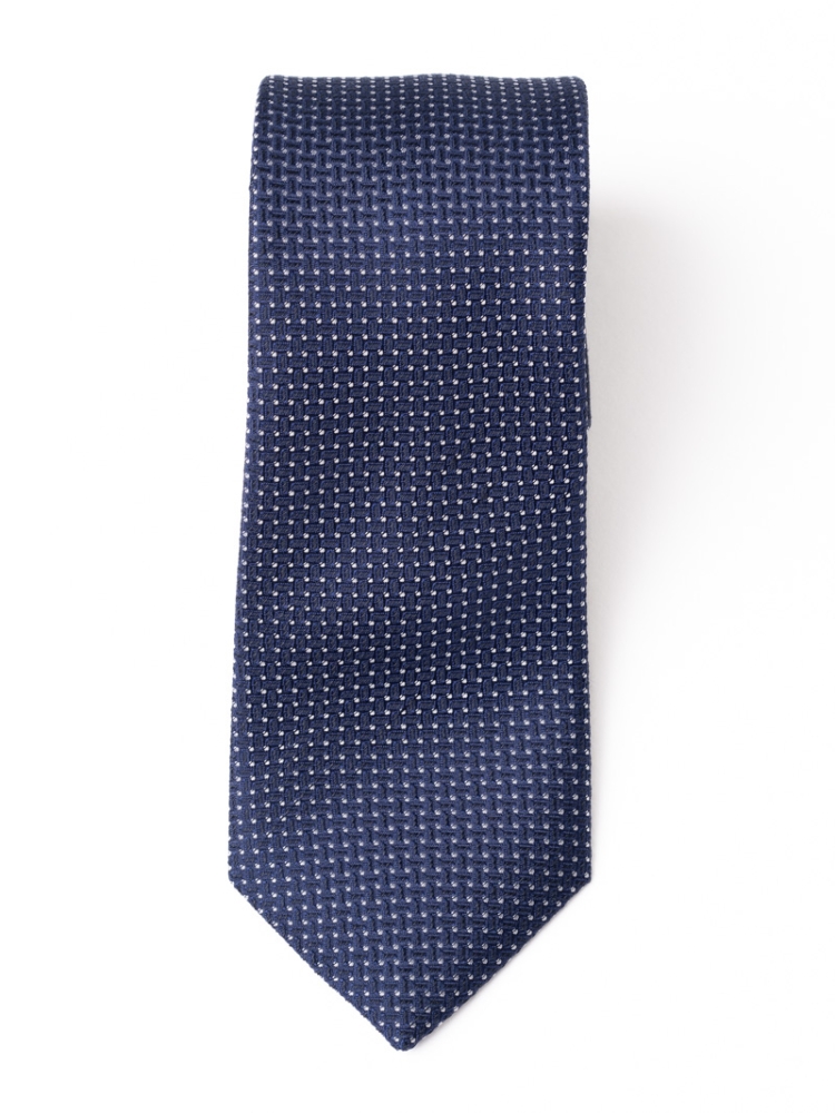 Corbata de hombre en mezcla de seda con diseño microtejido