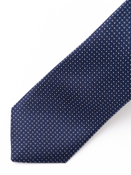 Corbata de hombre en mezcla de seda con diseño microtejido 2