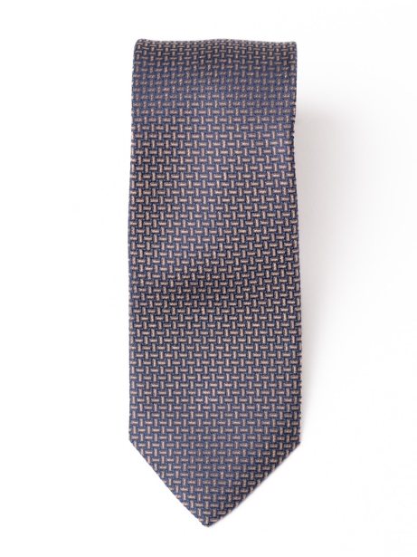 Corbata de hombre en mezcla de seda con diseño microtejido