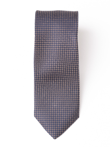 Corbata de hombre en mezcla de seda con diseño microtejido