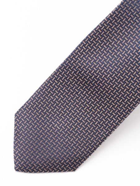 Corbata de hombre en mezcla de seda con diseño microtejido