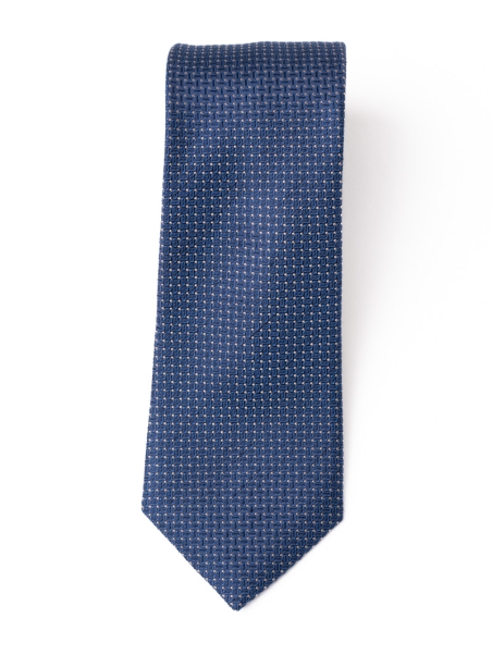 Corbata de hombre en mezcla de seda con diseño microtejido