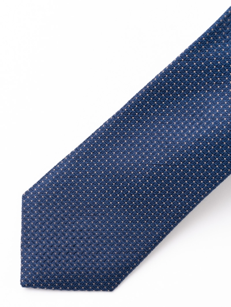 Corbata de hombre en mezcla de seda con diseño microtejido