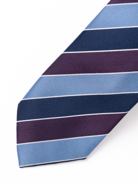 Corbata de caballero de seda con rayas anchas del regimiento 2