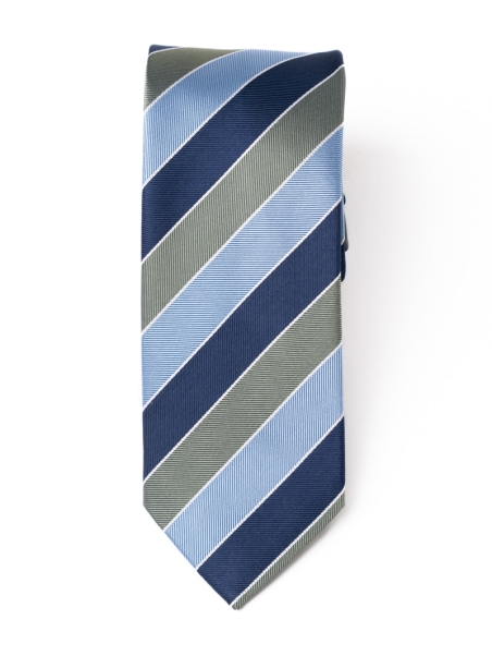 Corbata de caballero de seda con rayas anchas del regimiento