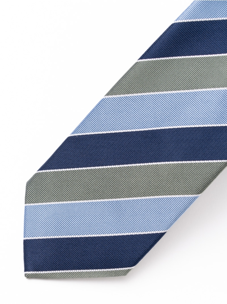 Corbata de caballero de seda con rayas anchas del regimiento