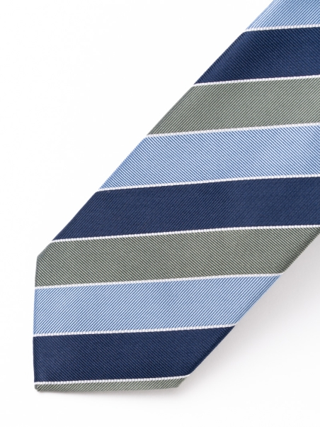 Corbata de caballero de seda con rayas anchas del regimiento