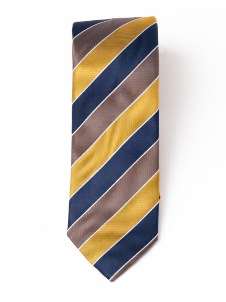 Corbata de caballero de seda con rayas anchas del regimiento