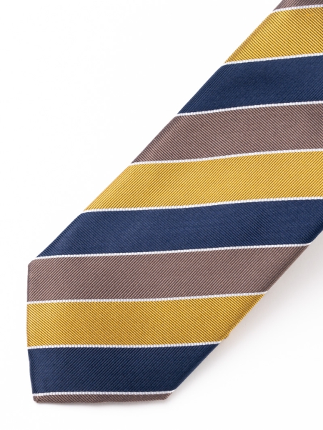 Corbata de caballero de seda con rayas anchas del regimiento