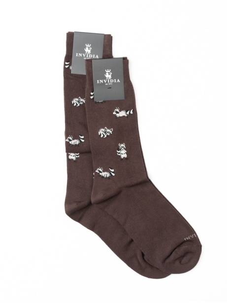 Calcetines de hombre con estampado de mapache