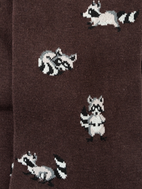 Calcetines de hombre con estampado de mapache