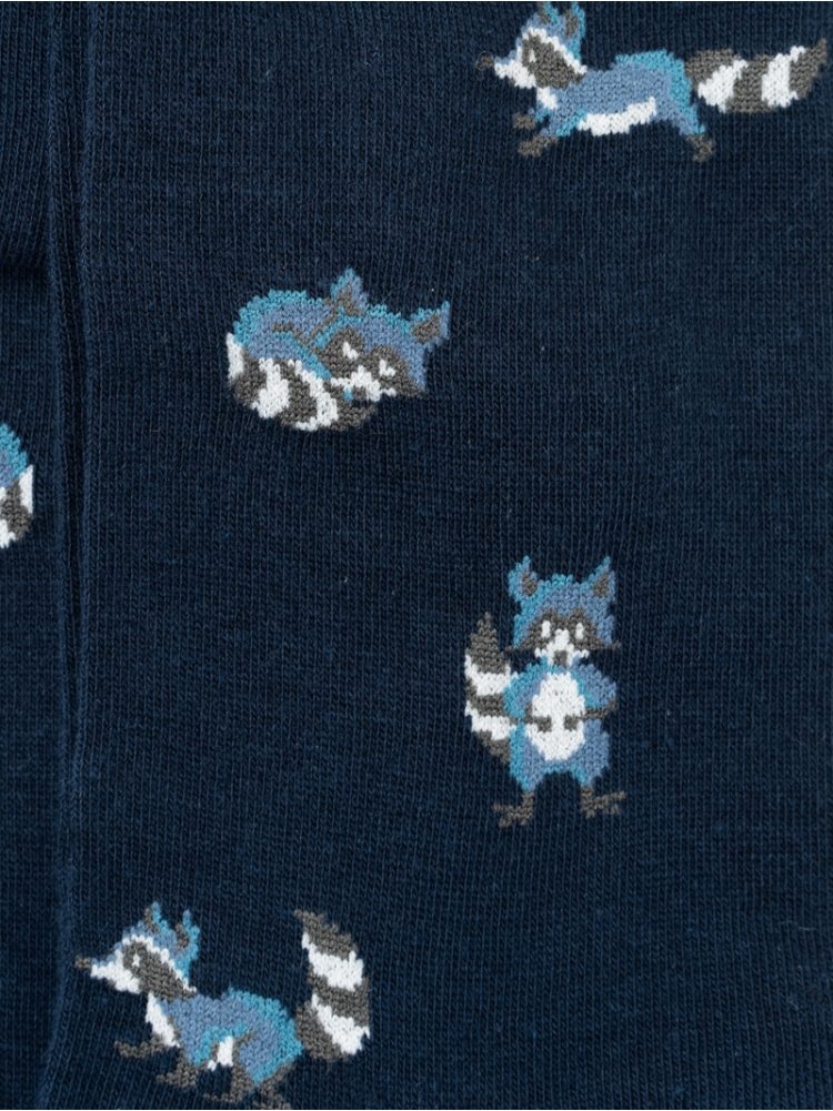 Calcetines de hombre con estampado de mapache