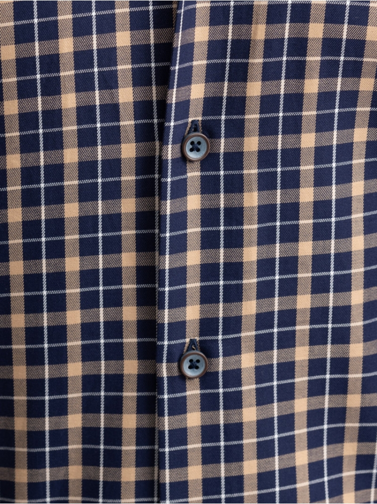 Camicia uomo a quadri con toppe collo button down