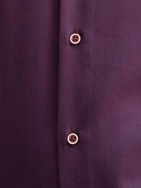 Camicia uomo bordeaux spina di pesce collo button down