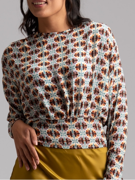 Camisa de mujer en georgette estampado Smog Dot 2