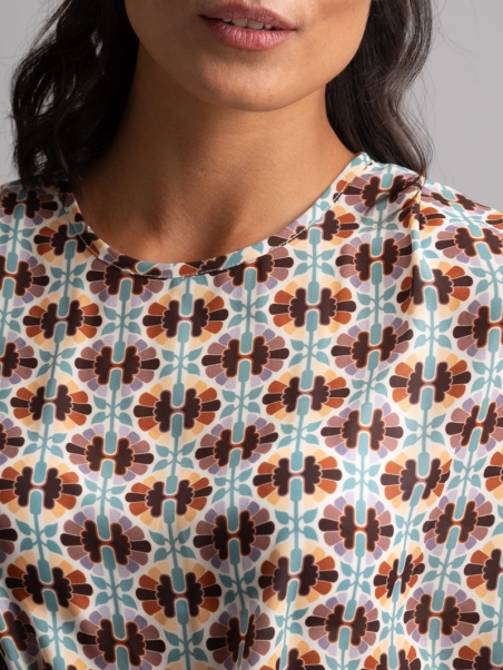 Camisa de mujer en georgette estampado Smog Dot