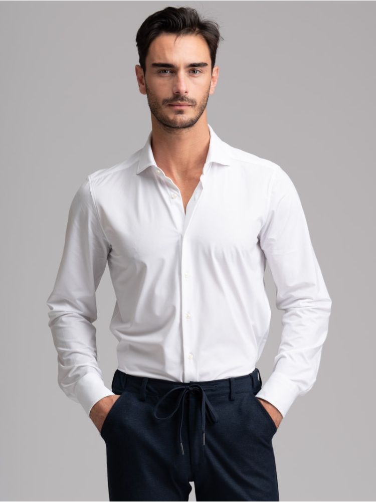 Pantalón azul de punto estampado para hombre