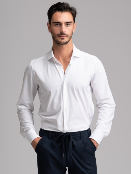 Pantalón azul de punto estampado para hombre