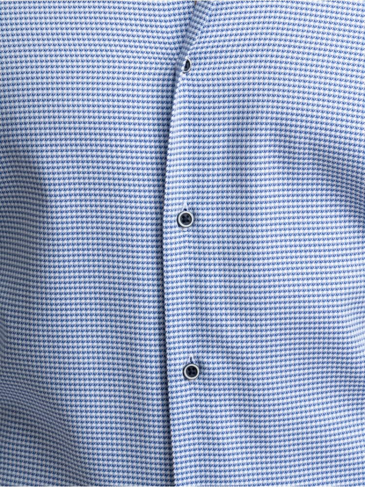 Camisa de hombre con cuello abotonado y microestampado