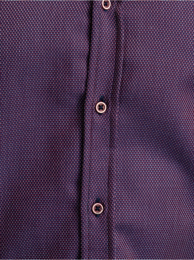 Camicia uomo bordeaux armaturata collo button down