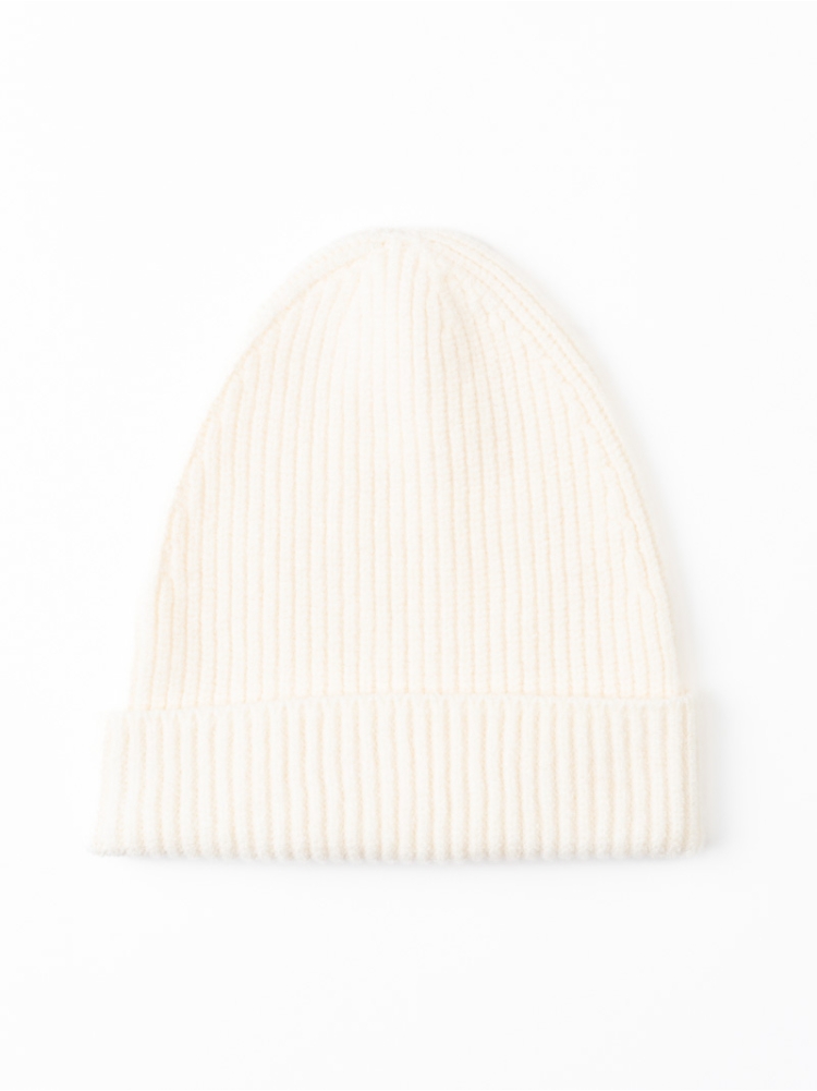 Gorro de punto de canalé para mujer