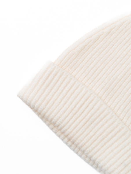 Gorro de punto de canalé para mujer