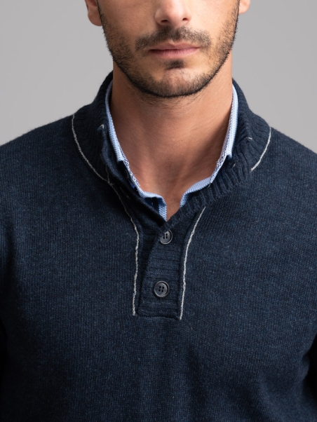 Maglia uomo lupetto misto cashmere