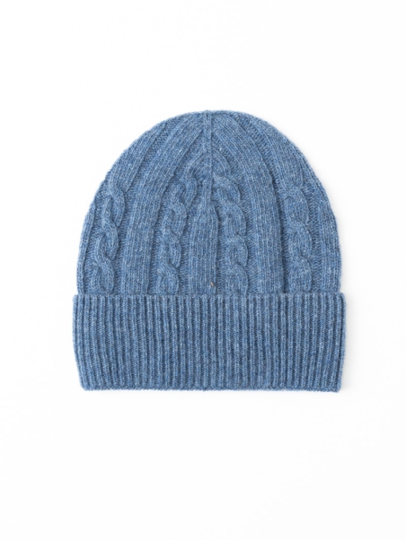 Gorro de lana de canalé para hombre