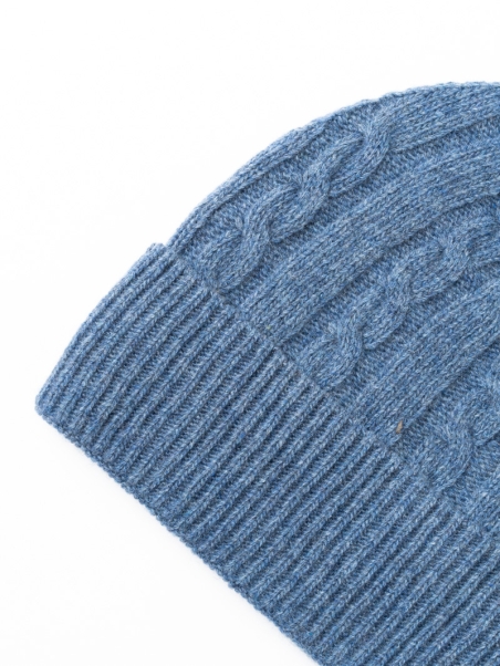 Gorro de lana de canalé para hombre