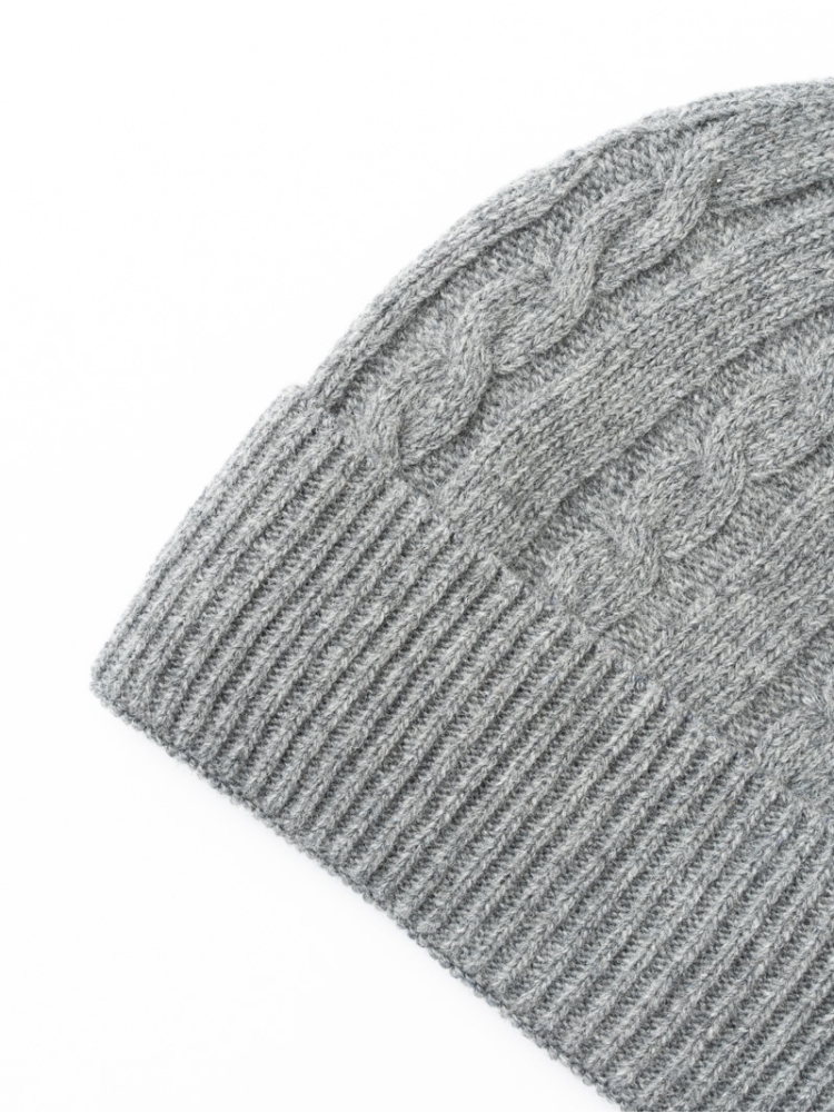 Gorro de lana de canalé para hombre