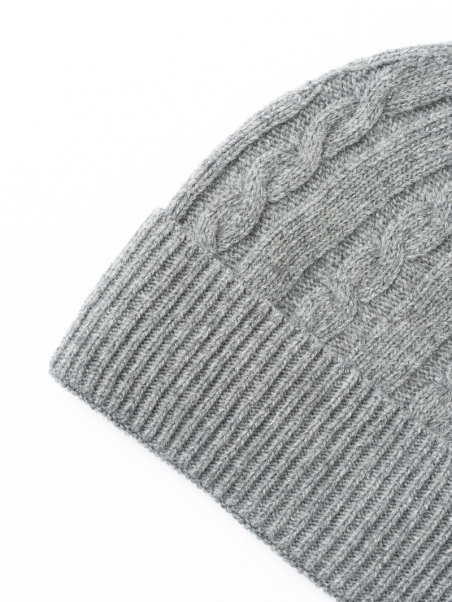 Gorro de lana de canalé para hombre