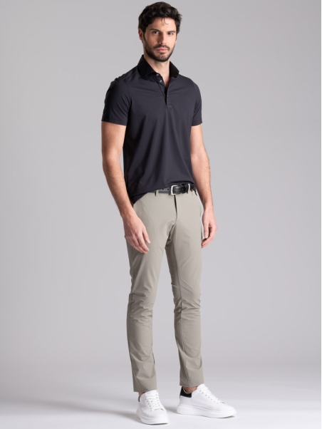 Pantalone uomo chino TECNO effetto crêpe