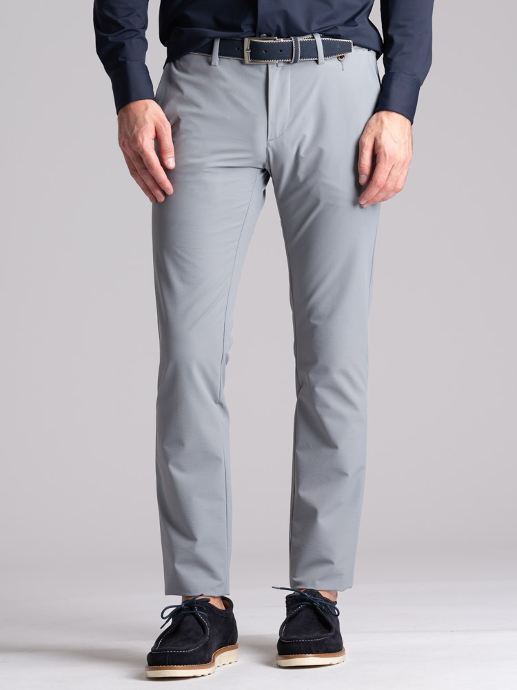 Pantalone uomo chino TECNO effetto crêpe