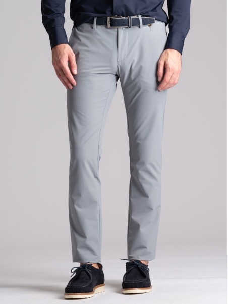 Pantalone uomo chino TECNO effetto crêpe