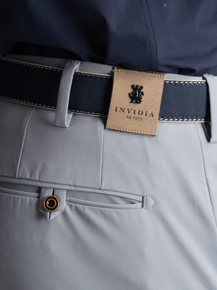 Pantalone uomo chino TECNO effetto crêpe