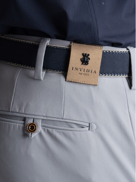 Pantalone uomo chino TECNO effetto crêpe