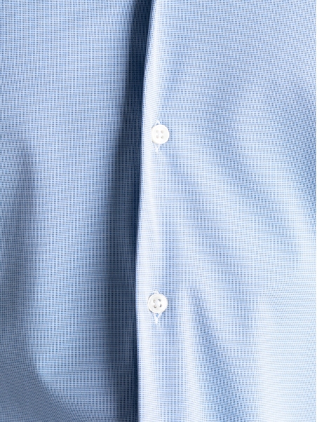 Camicia uomo TECNO micro puntino collo semi francese