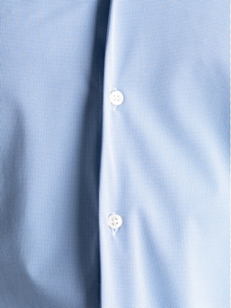 Camisa de hombre TECNO microdot cuello semifrancés