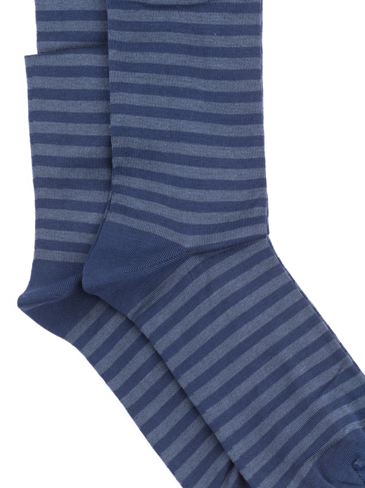 Calcetines bicolores a rayas iguales para hombre