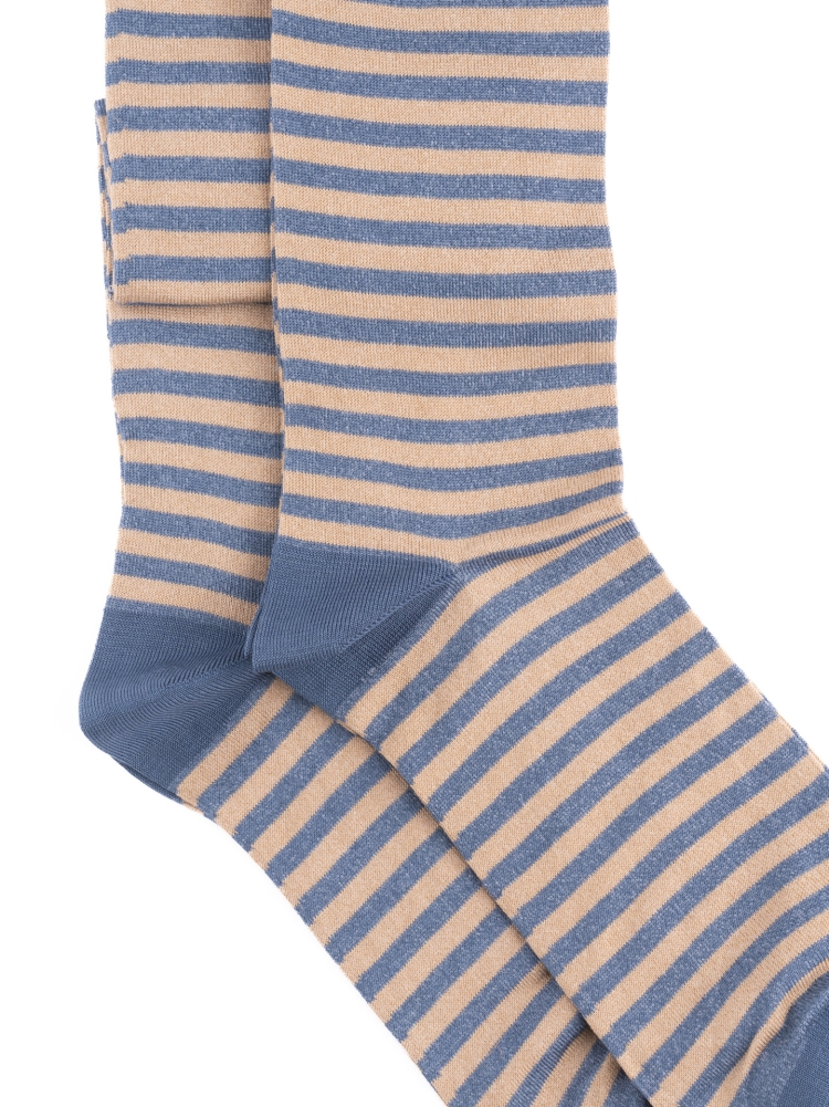 Calcetines bicolores a rayas iguales para hombre
