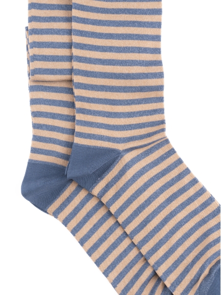 Calcetines bicolores a rayas iguales para hombre