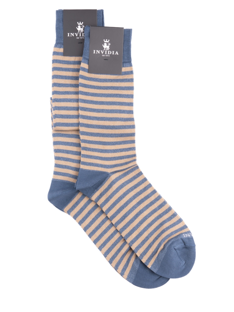 Calcetines bicolores a rayas iguales para hombre